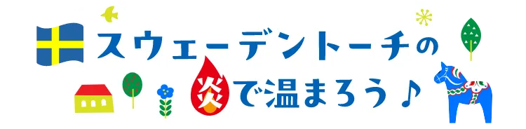 スウェーデントーチの炎で温まろう♪