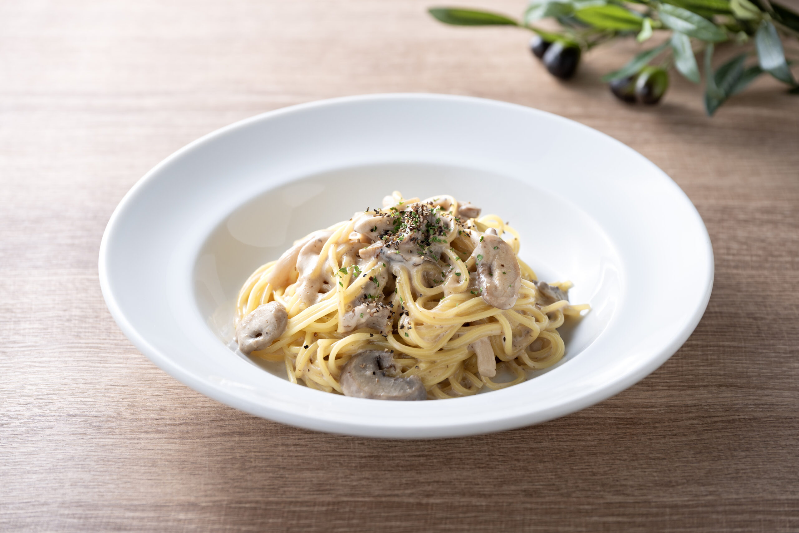 ポルチーニクリームパスタ