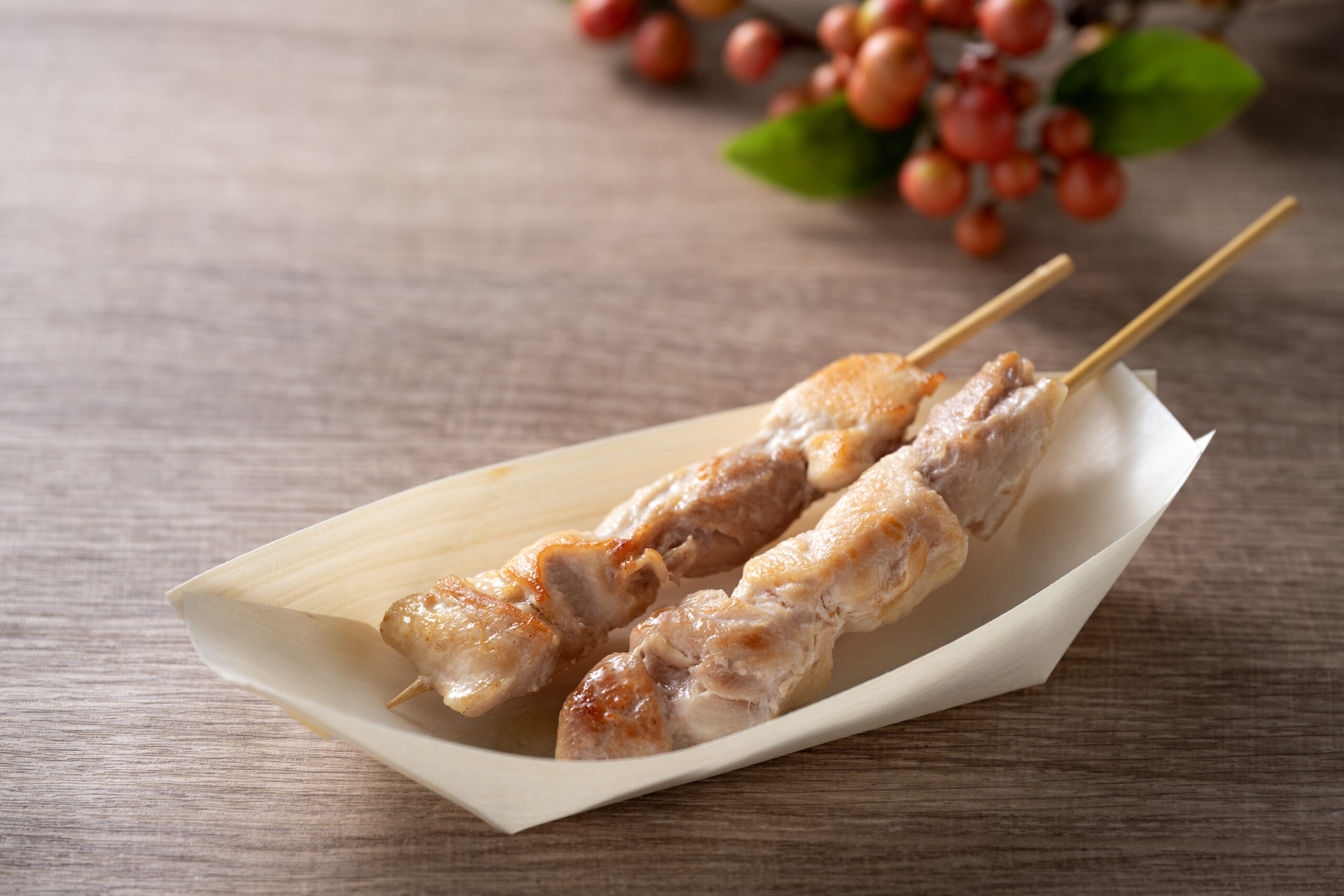 比内地鶏の串焼き